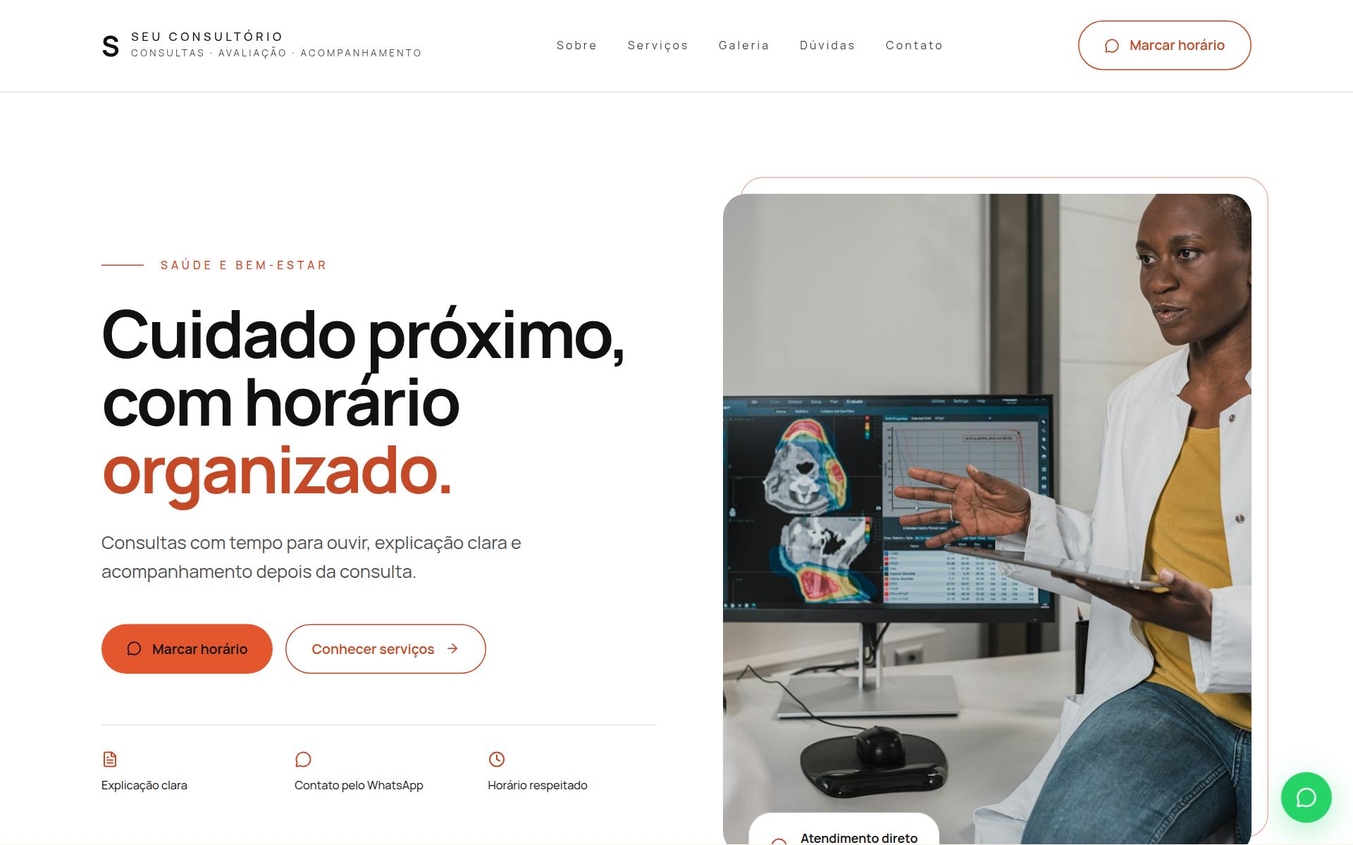 Esboço no estilo Contemporâneo — exemplo de saúde